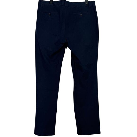J. Crew High Rise Straight Ankle Wide Leg Stretch Trouser Pants Pockets 12 Blue - Picture 14 of 15